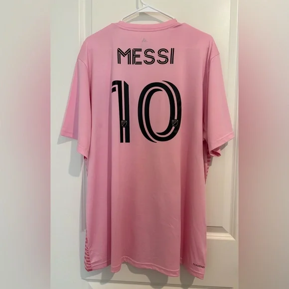 Adidas Adult Inter Miami CF Lionel Messi #10 Pink soccer shirt size 2XL NWT - Picture 5 of 11